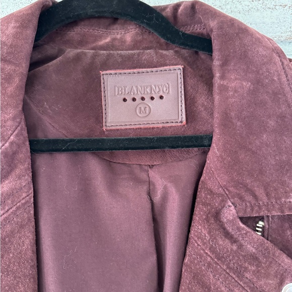 Blank NYC Burgundy Suede Moto Jacket - Picture 7 of 8